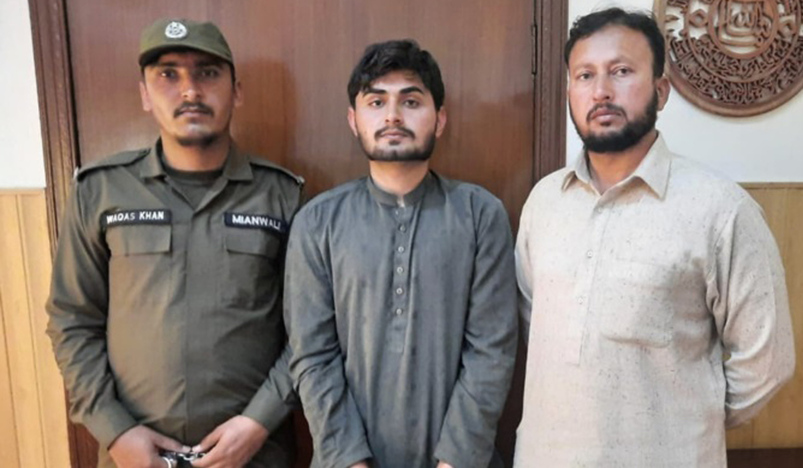 A Pakistani father accused of killing his week-old daughter by shooting her five times has been arrested